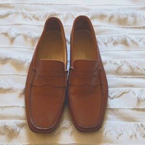 Massimo Matteo brown leather loafers